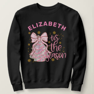 Sudadera Cuchilla Coquette Xmas Tree Cake Vibes Personaliza