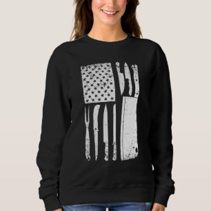 Sudadera Cuchillo de chef divertido diseño de bandera ameri