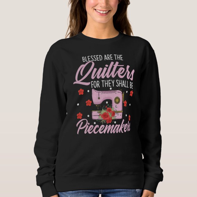 Sudadera Cuchillos de Quilters Bienaventurados Son La Cubie (Anverso)
