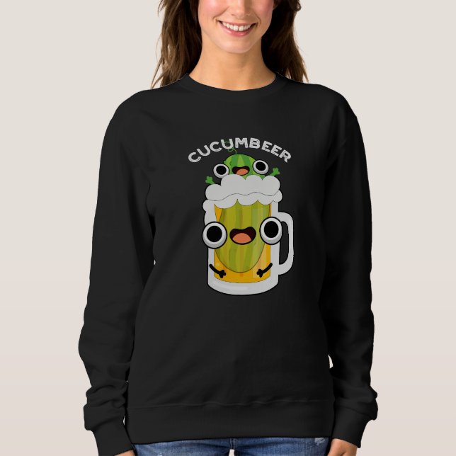 Sudadera Cucum-beer Funny Beer Pun Dark BG (Anverso)