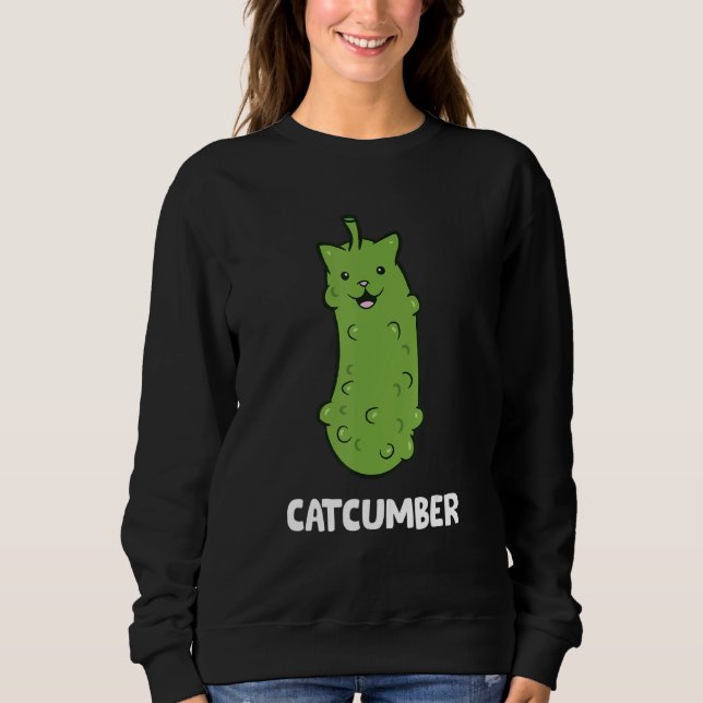Sudadera Cucumber Cat Funny Cat Cucumber Catcumber (Anverso)
