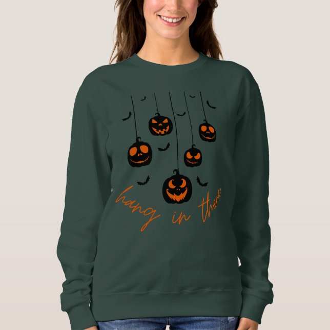 Sudadera Cuelga ahí Guay Halloween Design (Anverso)