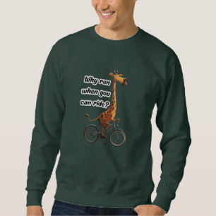 Sudadera Cuello largo, bicicleta pequeña - jirafa divertida