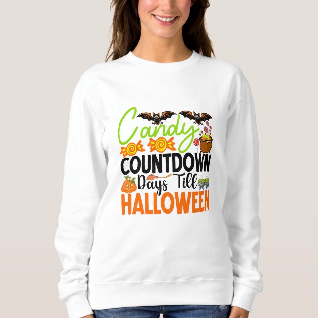 Sudadera Cuenta regresiva días hasta Halloween (Anverso)