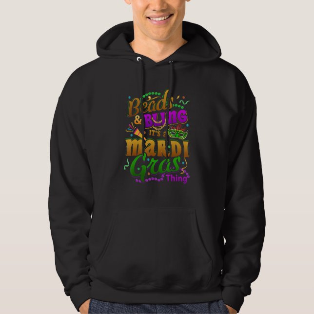 Sudadera Cuentas y Brillo Es una cosa de Mardi Gras Disfraz (Anverso)