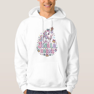 Sudadera Cuerno de Cascabel de Unicornio Encantador Gráfico