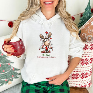 Sudadera Cuerno Divertido Reno “Oh Ciervo, La Navidad Ha Ll