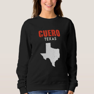 Sudadera Cuero Texas USA State America Travel Texas