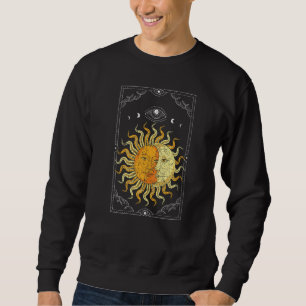 Sudadera Cuerpo Celeste Boho Sol Luna Astronomía Universo C