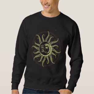 Sudadera Cuerpo celeste Sol Luna Rótulos Zodiaco Boho Astro