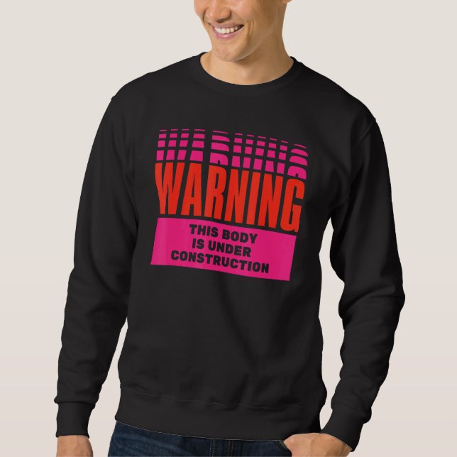 Sudadera Cuerpo De Aviso En Construcción (Anverso)