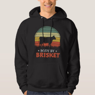 Sudadera cuerpo de los hombres por brisket bbq cocina de pa