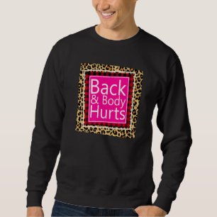 Sudadera Cuerpo Negro Duele Leopardo Plaid Sarcástico
