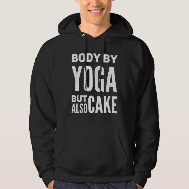 Sudadera Cuerpo Por Yoga Pero También Por Pastel (Anverso)