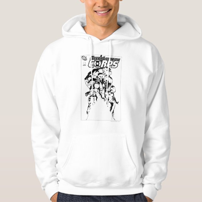 Sudadera Cuerpos de linternas verdes, negros y blancos (Anverso)