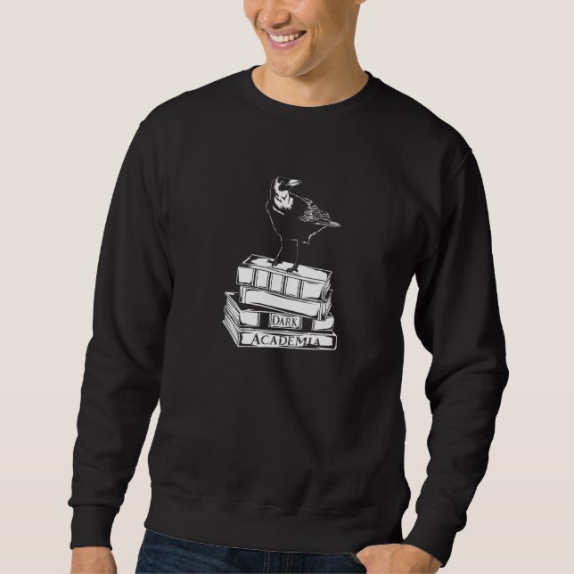 Sudadera Cuervo en libros  Dark Academia (Anverso)