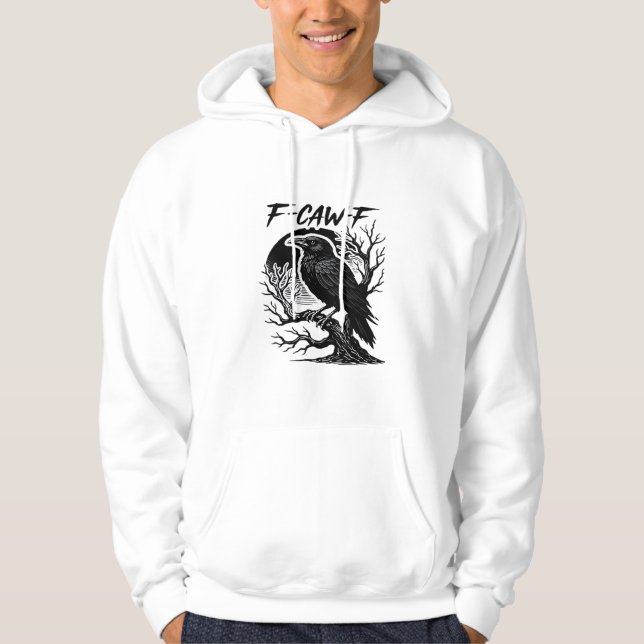 Sudadera Cuervo F-Caw-F Humor Gótico Divertido (Anverso)