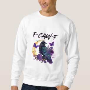 Sudadera Cuervo F Caw F Pájaro Divertido Luna Diseño Gótico