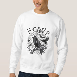 Sudadera Cuervo Gótico F-Caw-F Humor Divertido Esencial Ret