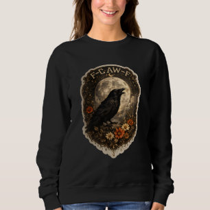 Sudadera Cuervo Místico Bajo Luna Estética Celestial Oscura