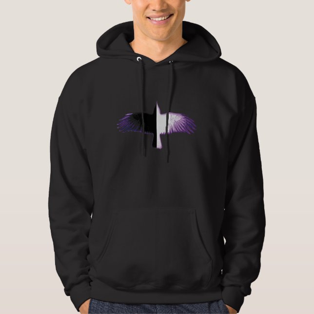 Sudadera Cuervo Morado Blanco y Negro (Anverso)