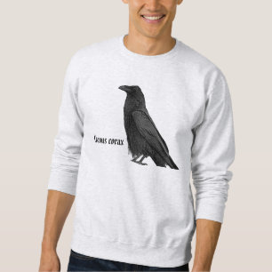 Sudadera Cuervo Negro Con Nombre Científico