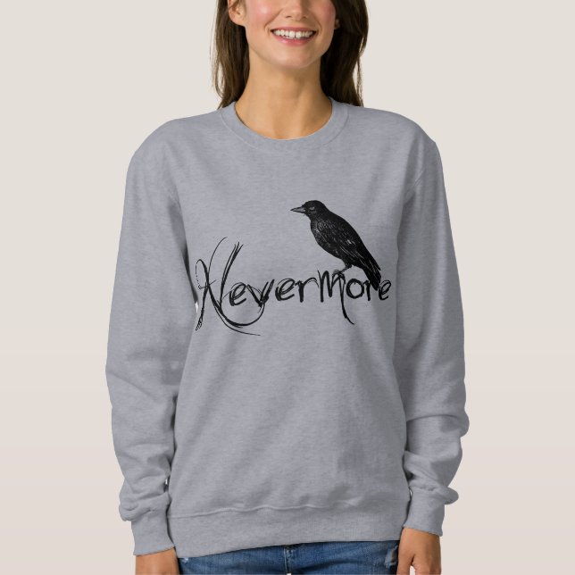 Sudadera Cuervo nunca más Halloween de Edgar Allen Poe (Anverso)