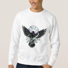 Sudadera Cuervo Oscuro Bajo la Luna de Halloween