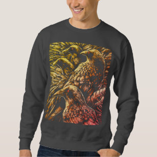 Sudadera Cuervos de Ojos Rojos – Fauna Misteriosa Gótica