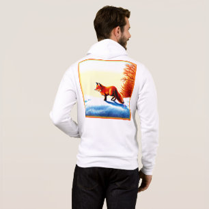 Sudadera Cuesta Pintura de un Zorro Rojo. ¡Hazte con una en