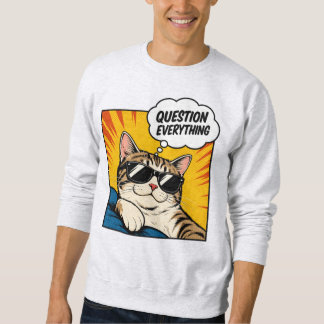 Sudadera Cuestiona Todo - Gato de la Conspiración