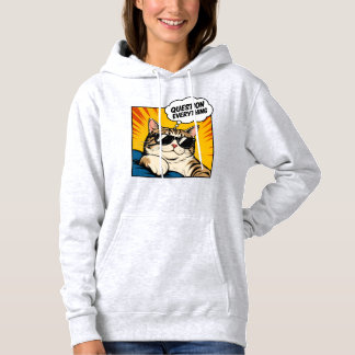 Sudadera Cuestiona Todo - Gato de la Conspiración