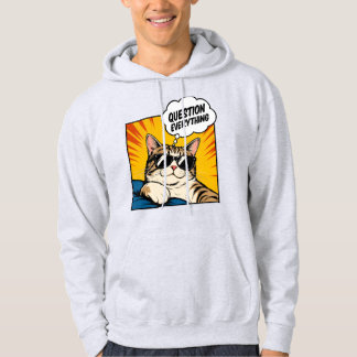 Sudadera Cuestiona Todo - Gato de la Conspiración