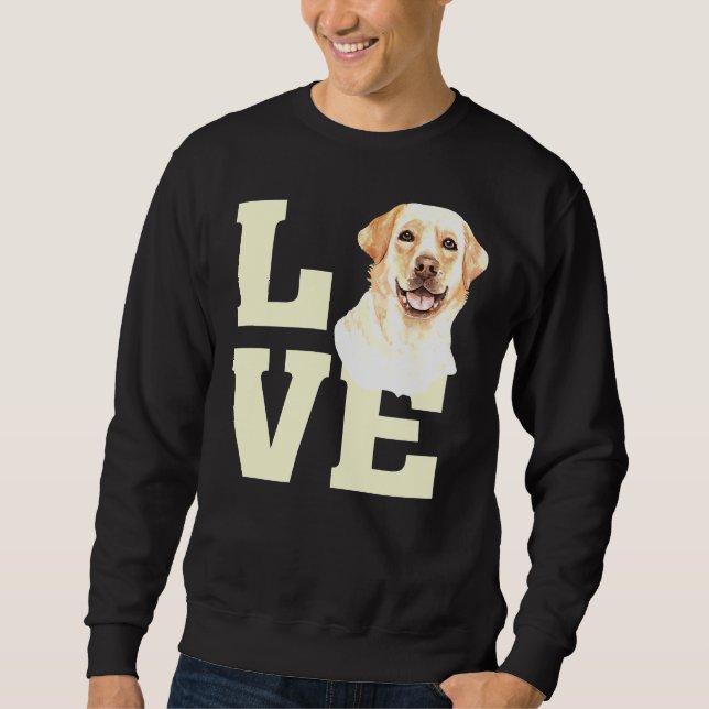 Sudadera Cuidada acuarela Amor Labrador Recuperador Ilustra (Anverso)