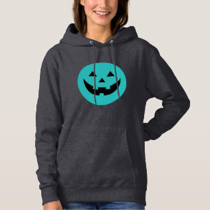 Sudadera Cuidada cara de calabaza de calabaza verde azulada