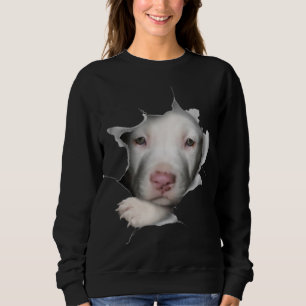 Sudadera Cuidada cara de Pitbull Blanco dentro de mí