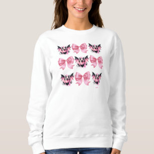 Sudadera Cuidada Coqueta de Halloween con arcos y murciélag