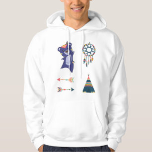 Sudadera Cuidada de plumas de peluche azul de oso azul de o