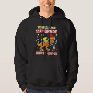 Sudadera Cuidado 11º Grado Aquí Vengo Undécimo Dinosaurio