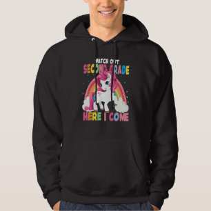 Sudadera Cuidado 2do Grado Aquí Vengo Lindos Unicornios Atr