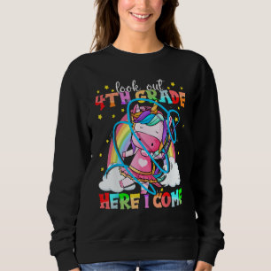 Sudadera Cuidado 4to Grado Aquí Vengo Lindos Unicornios De