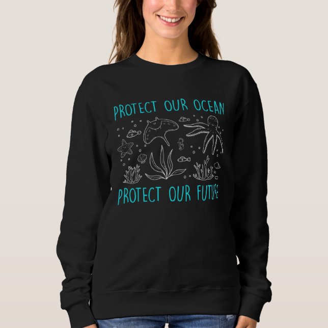 Sudadera Cuidado Ambiental Protege nuestro Océano Ambiental (Anverso)