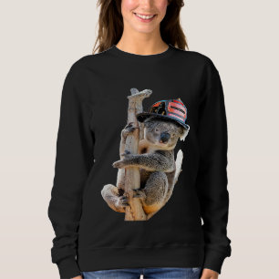 Sudadera Cuidado bombero Koala con casco