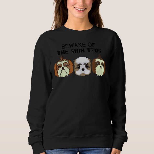 Sudadera Cuidado Con El Tzus Shih (Anverso)