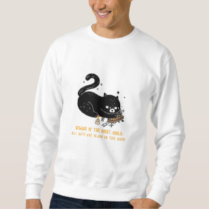 Sudadera Cuidado con la noche, niño. Todos los gatos son ne