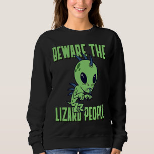 Sudadera Cuidado con los Lizard People Sci Illuminati Hombr