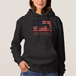 Sudadera Cuidado Con Rottweiler Con La Bandera De Tail Eeuu