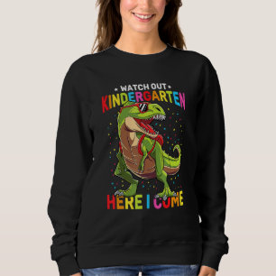 Sudadera Cuidado jardín de infancia aquí vengo dinosaurios