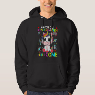 Sudadera Cuidado jardín de infancia aquí vengo Unicornio De