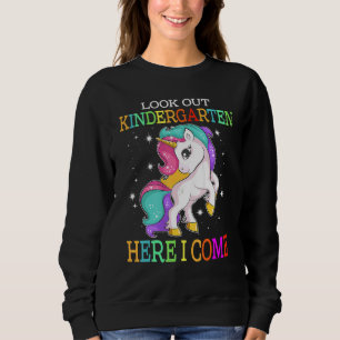Sudadera Cuidado jardín de infancia aquí vengo Unicornio De